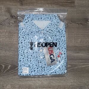 US Open Blue Floral Men's Polo Shirt